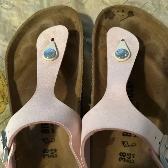Women's  Birkenstocks Pink Sandals - Picture 4 of 6